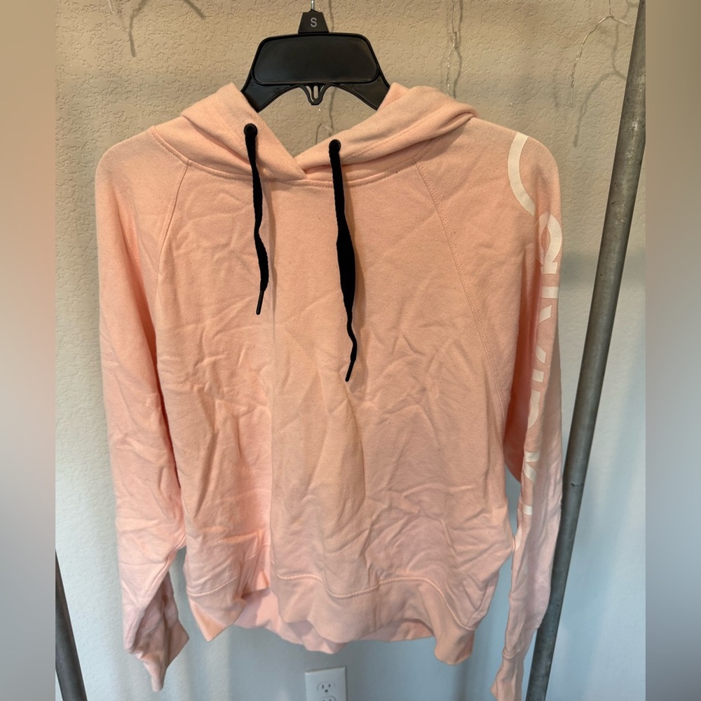 Calvin Klein Light Pink Hoodie with Black Drawstrings